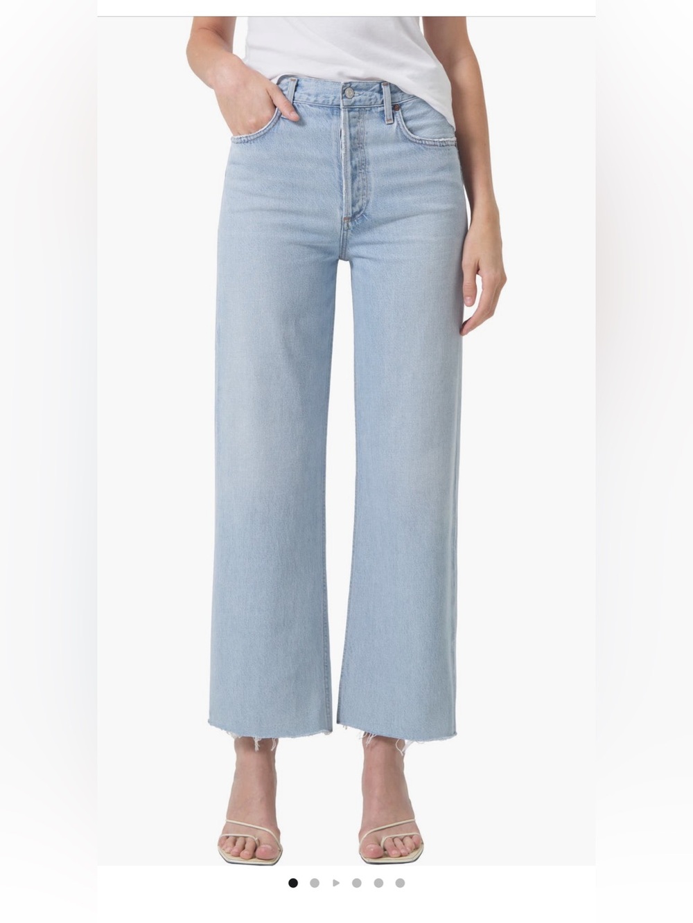 AGOLDE Ren High-Rise Wide-Leg Jeans in Smash